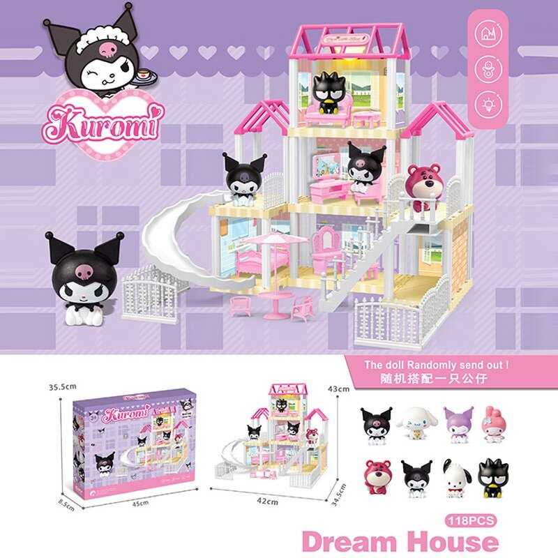 Будиночок з героями 6 SY-3 (36) підсвічування, фігурка героя, 3 поверхи, меблі, в коробці