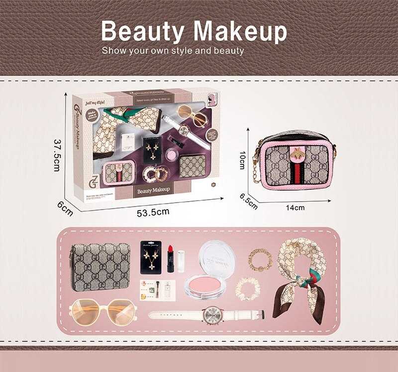 Набір аксесуарів S 4 (24) сумочка, хустинка, окуляри, годинник, гаманець, пробник парфумів, помада, сережки, підвіска на шию, в коробці