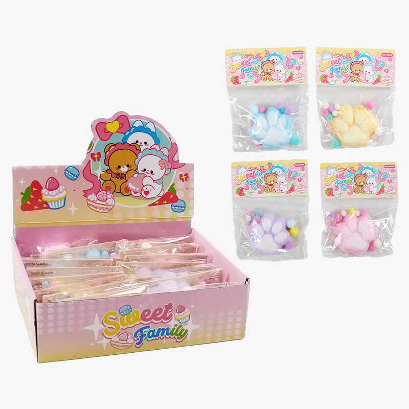 Гра антистрес С 68997 (24) “Лапка”, кульки, пухнаста, ЦІНА ЗА 16 ШТУК В БЛОЦІ