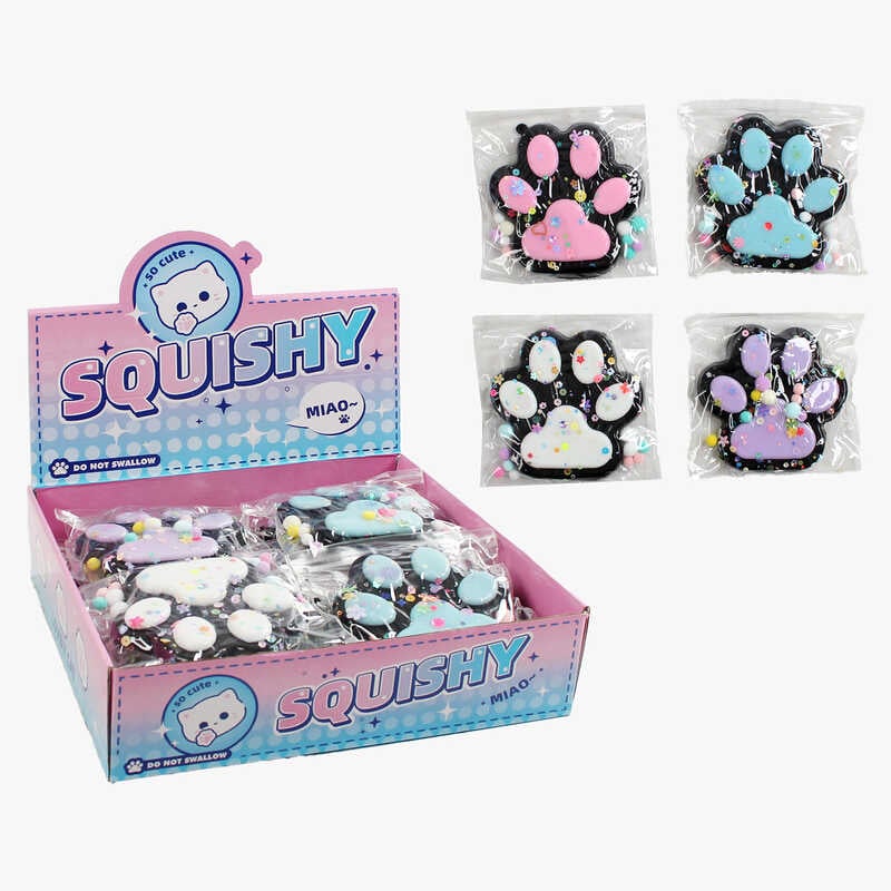 Гра антистрес С 69811 (12) “Лапка”, розмір, блискітки, ЦІНА ЗА 16 ШТУК В БЛОЦІ