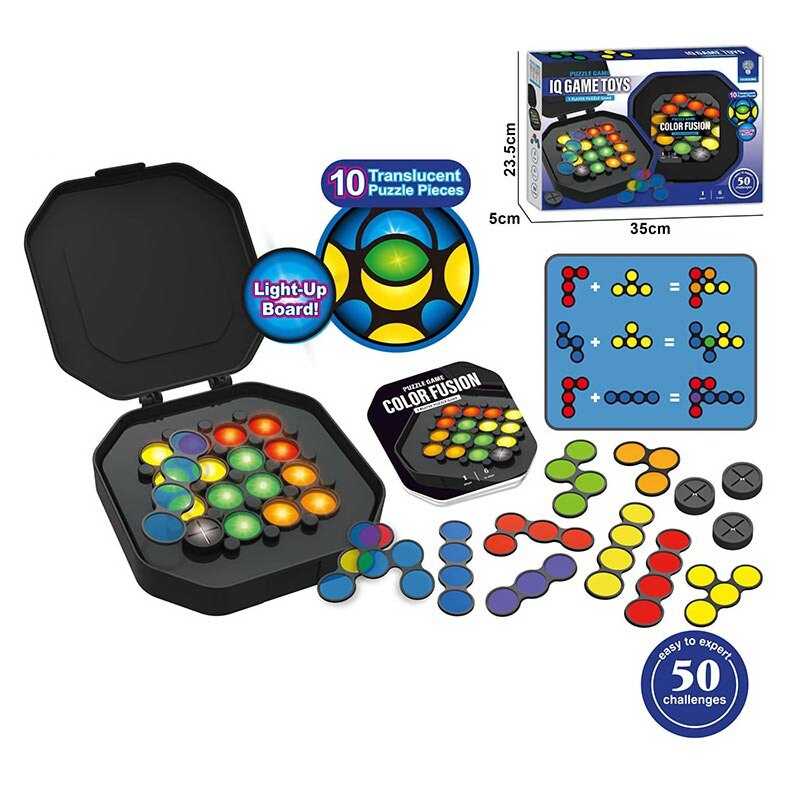 Логічна гра IQ 9 B (60/2) підсвічування, інструкція, 50 рівнів, інструкція, в коробці