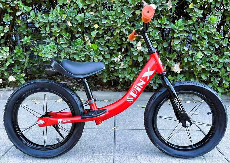 Велобіг "CORSO Spin-X" PX-280-14 (1) сталева рама, колесо 14", надувні колеса, підніжка, підставка для ніг, дзвіночок