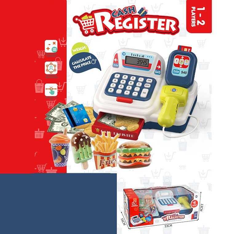 Касовий апарат CF 8233 (48/2) калькулятор, платіжний термінал, сканер, звук, світло, висувна шухляда, гроші, картки, фаст-фуд, у коробц