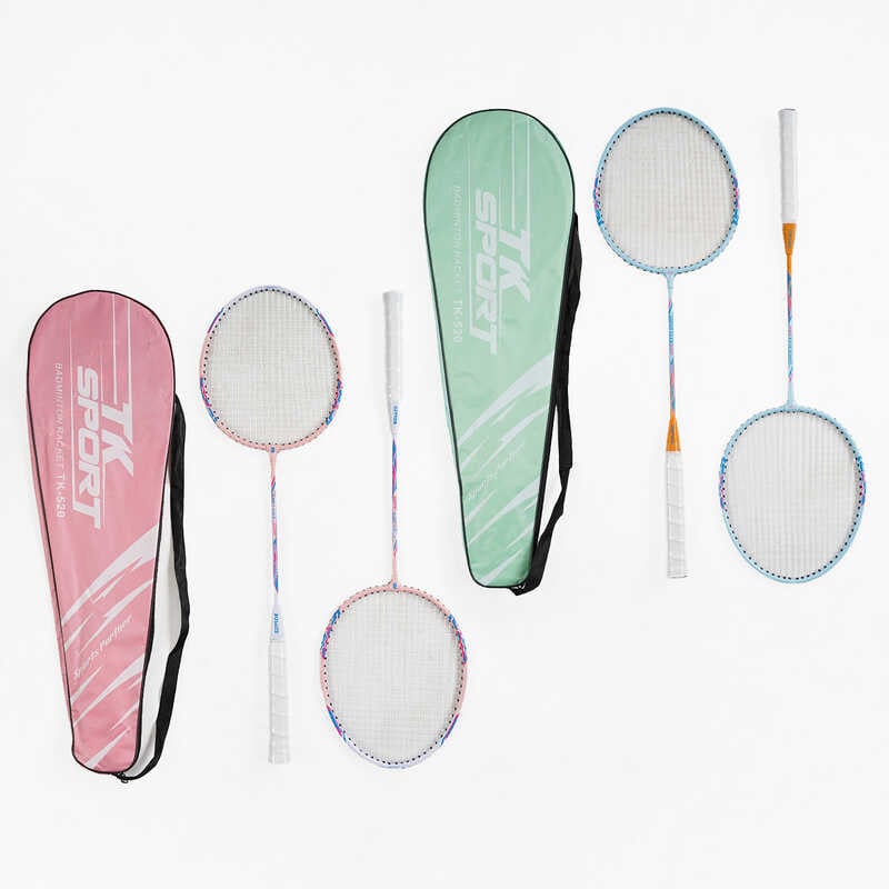 Бадмінтон C 63422 (50) "TK Sport", 2 кольори, 2 ракетки, металевий каркас, в чохлі