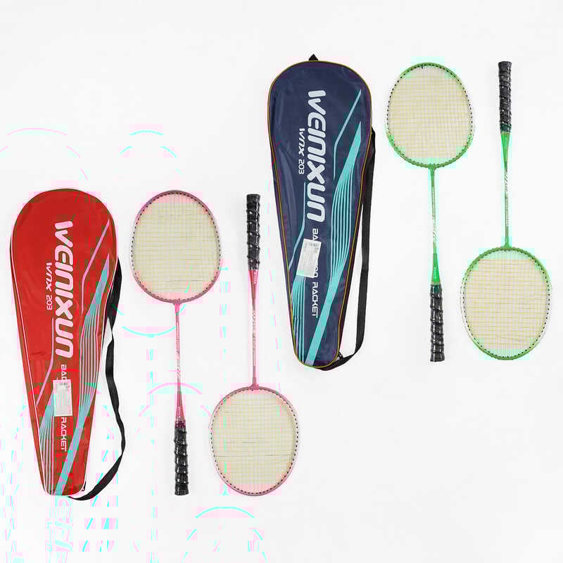 Бадмінтон C 70203 (50) "TK Sport", 2 кольори, 2 ракетки, металевий каркас, в чохлі