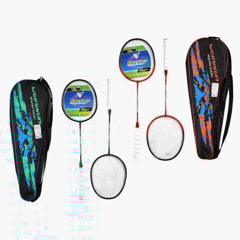 Бадмінтон C 70213 (30) "TK Sport", 2 кольори, 2 ракетки, металевий каркас, в чохлі