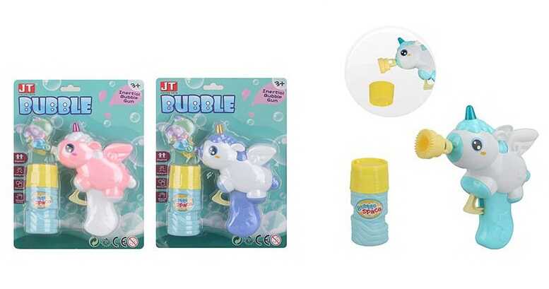 Пістолет з мильними бульбашками JT 6110 (180/2) 3 кольори, мильний розчин, насадка, на листі, ВИДАЄТЬСЯ ТІЛЬКИ МІКС ВИДІВ