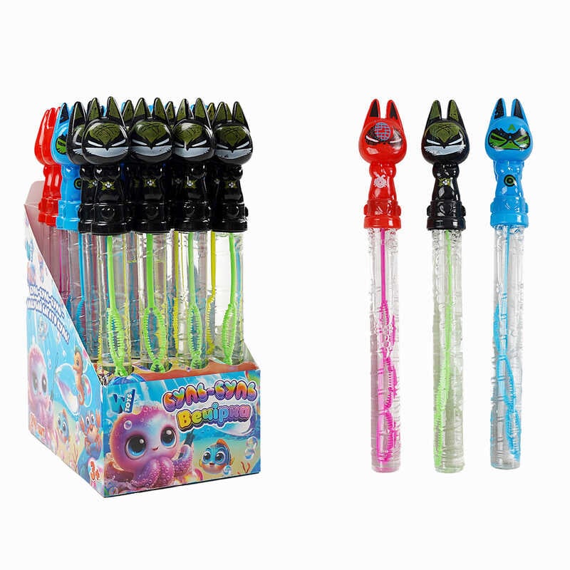 Мильні бульбашки TC 93020 (12) "WToys", ЦІНА ЗА 24 ШТУКИ В БЛОЦІ, "Герой", висота 25см, в коробці