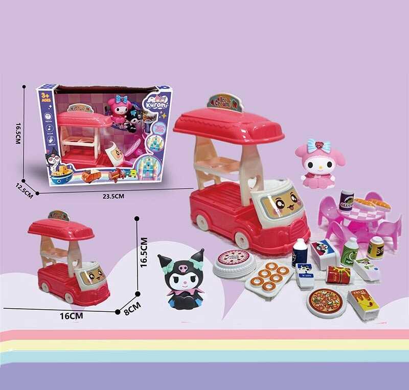 Набір героїв YQ 517 (48/2) 2 фігурки героїв, аксесуари, стіл, стільці, фургончик, в коробці 