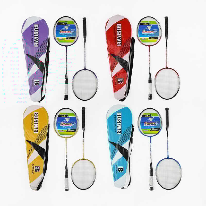 Бадмінтон C 70227 (50) "TK Sport", 4 кольори, 2 ракетки, металевий каркас, регульований ремінець, у чохлі, ВИДАЄТЬСЯ ТІЛЬКИ МІКС ВИДІВ