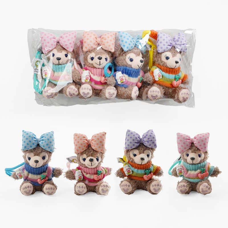 Брелок C 70733 (150) ЦІНА ЗА 4 ШТУКИ В УПАКОВЦІ, “Ведмедик”, карабін, шнурок, в пакеті