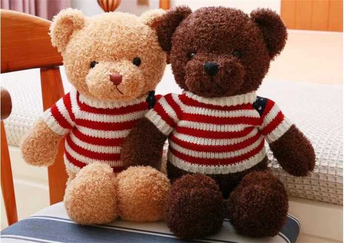 М`яка іграшка M 18525 (100) 2 кольори, "Ведмедик", висота - 45 см