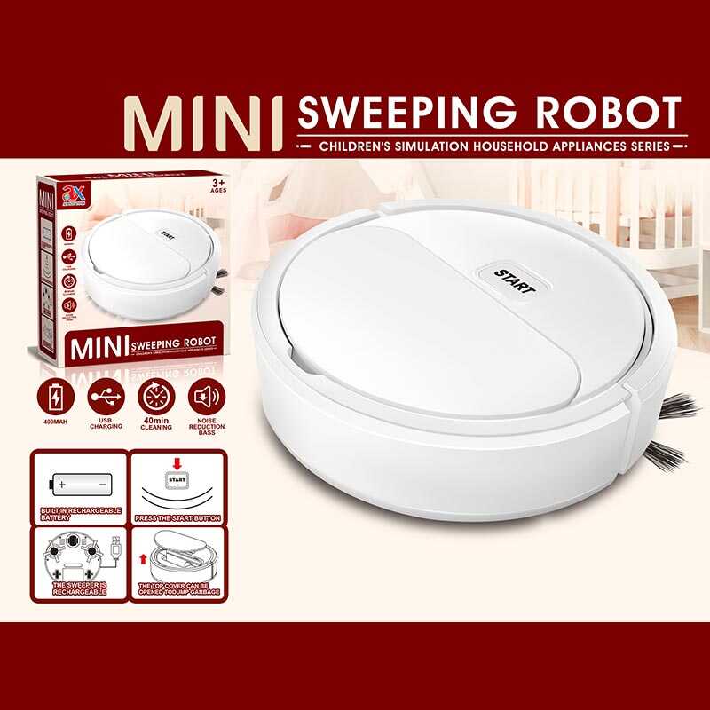 Робот-Пилосос 6838 A (150/2) вбудований акумулятор, автоматичний принцип роботи,  USB кабель, фільтр, щіточка, імітація роботи, в коробці