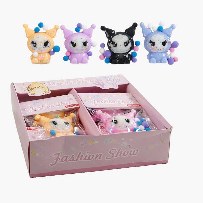 Гра антистрес C 70651 (32) ЦІНА ЗА 12 ШТУК В БЛОЦІ, герой, м'які кульки, блискітки, в коробці