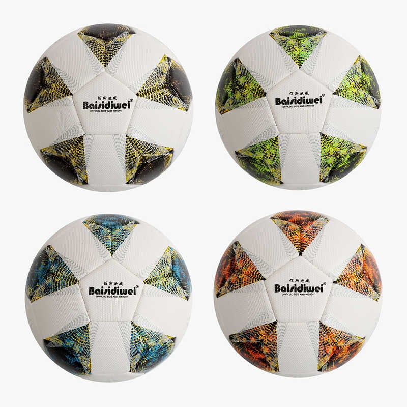 М`яч футбольний C 70457 (60) вага 400-420 грамів, матеріал PU, балон гумовий, розмір №5, ВИДАЄТЬСЯ ТІЛЬКИ МІКС ВИДІВ