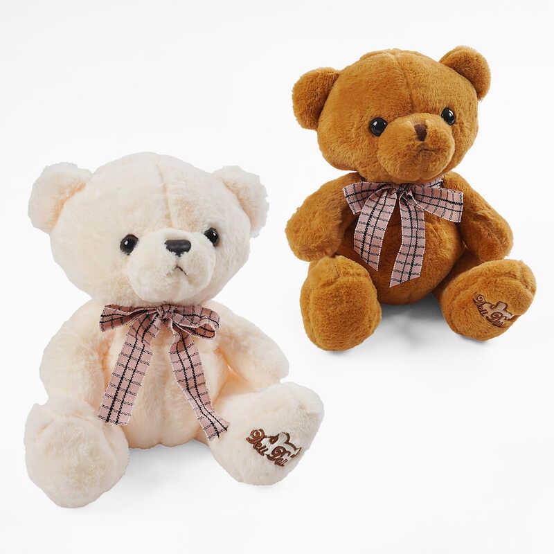 М`яка іграшка M 18518 (100) 2 кольори, "Ведмедик”,  розмір у сидячому положенні - 29 см