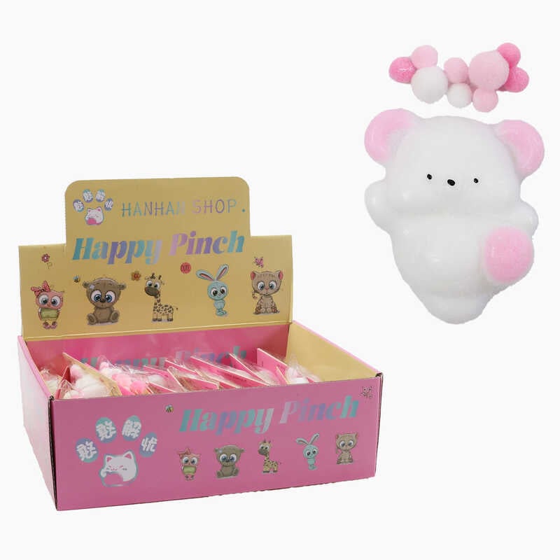 Гра антистрес C 72369 (24) ЦІНА ЗА 16 ШТУК В БЛОЦІ, “Ведмедик”, розмір - 7х9 см, текстильні кульки, в коробці