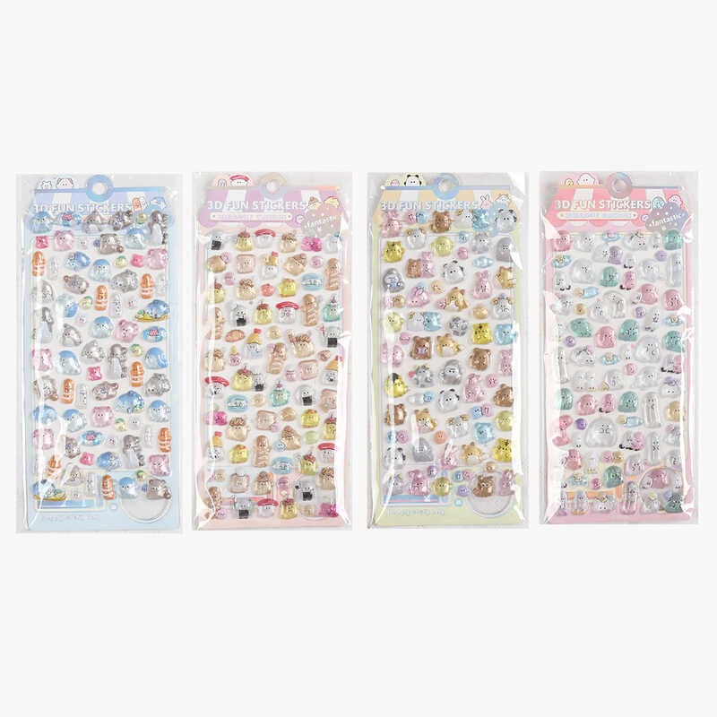 Наліпки C 70906 (480) об’ємні, в пакеті, ВИДАЄТЬСЯ ТІЛЬКИ МІКС ВИДІВ