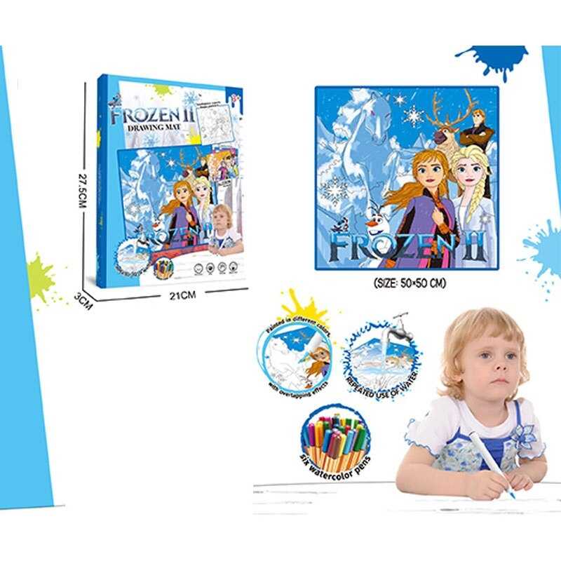 Текстильна розмальовка Z 185-9 F (192/2) розмір полотна - 50х50 см, 6 фломастерів на водній основі, в коробці