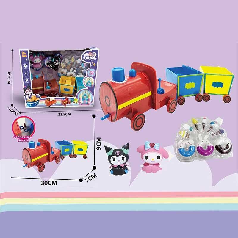 Набір героїв YQ 520 (48/2) розмір потяга - 30х7х9 см, локомотив, 2 вагончики, 2 герої, аксесуари, в коробці