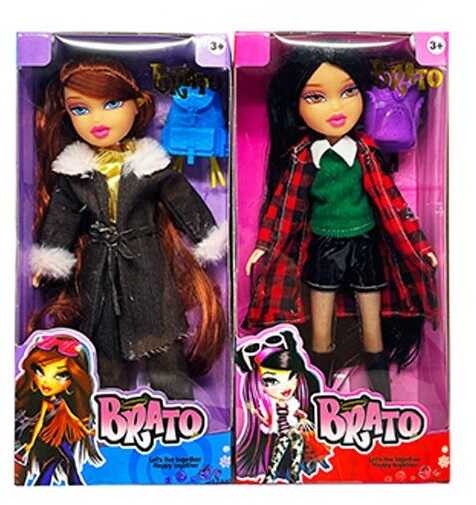 Лялька DK 352 (144/2) 2 види, висота 25.5 см, знімний одяг, шарнірні кінцівки, рюкзак, в коробці