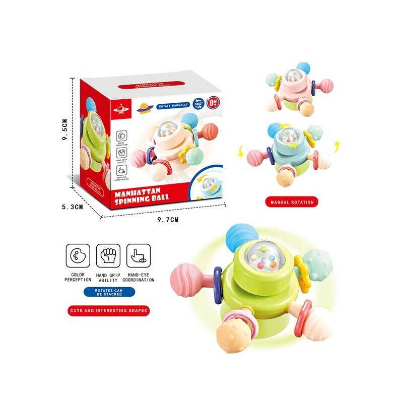 Брязкальце-спінер 6085 E (400/2) гумові прорізувачі, присоска, в коробці