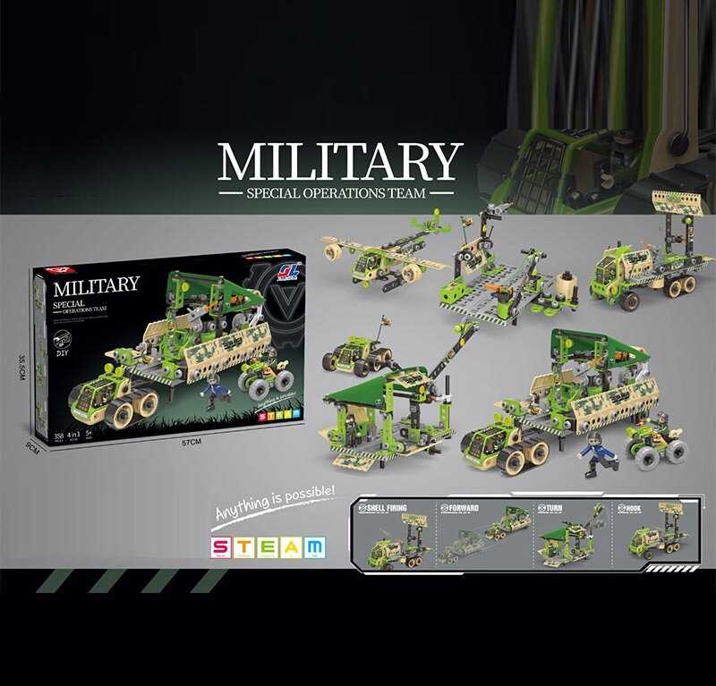 Конструктор J 6611 (12) 358 деталей, гумові шини, в коробці