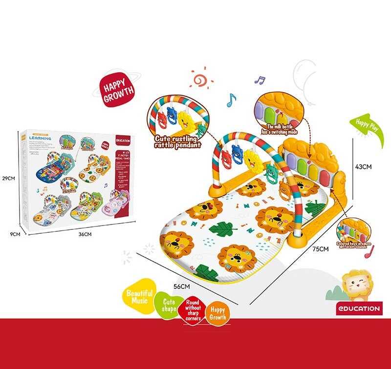 Килимок 368-82 O (24) піаніно, мелодії, підсвічування, 5 підвісок, брязкальця, в коробці