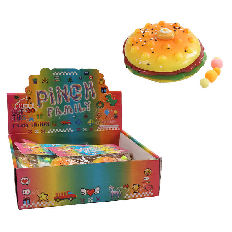 Гра антистрес C 71344 (24) ЦІНА ЗА 6 ШТУК В БЛОЦІ, "Бургер", ароматизований, в коробці