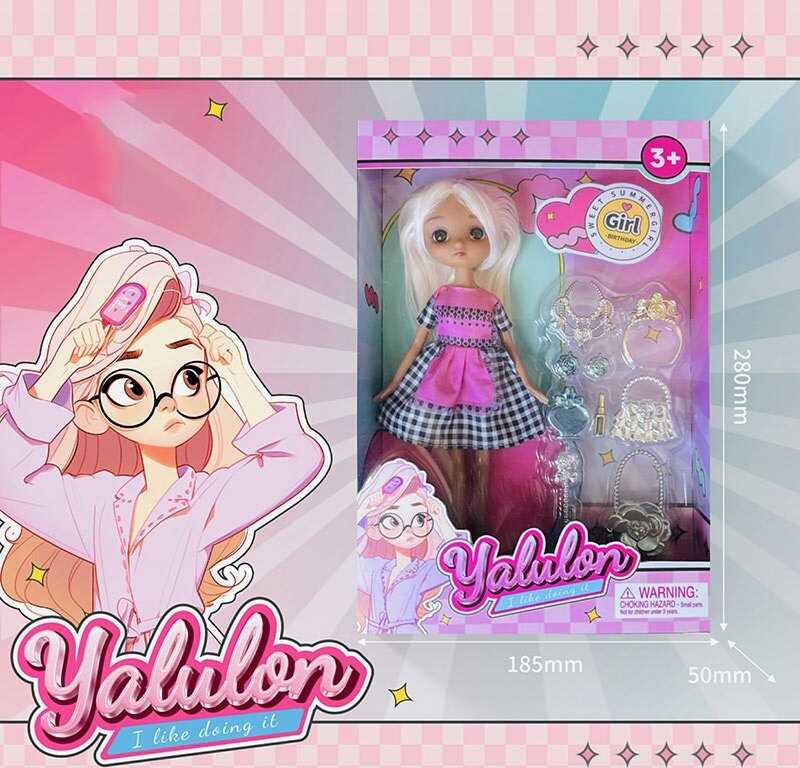 Лялька YL 611-12 (96/2) висота: 24 см, імітація скляних очей, аксесуари, взуття, в коробці
