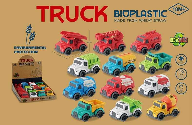 Набір машин 933-600 M (40/2) ЦІНА ЗА 12 ШТУК В БЛОЦІ, біопластик, в коробці