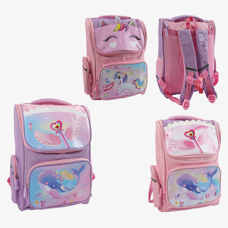 Рюкзак C 72848 (50) 3 види, розмір - 29х17.5х40 см, 1 відділення, кишені, нагрудний ремінь,в пакеті, ВИДАЄТЬСЯ ТІЛЬКИ МІКС ВИДІВ