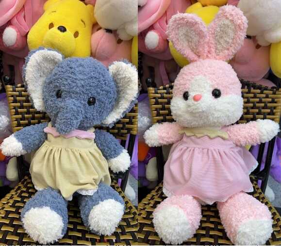 М`яка іграшка M 18658 (100) 2 види, середня висота - 43 см, знімна сукня