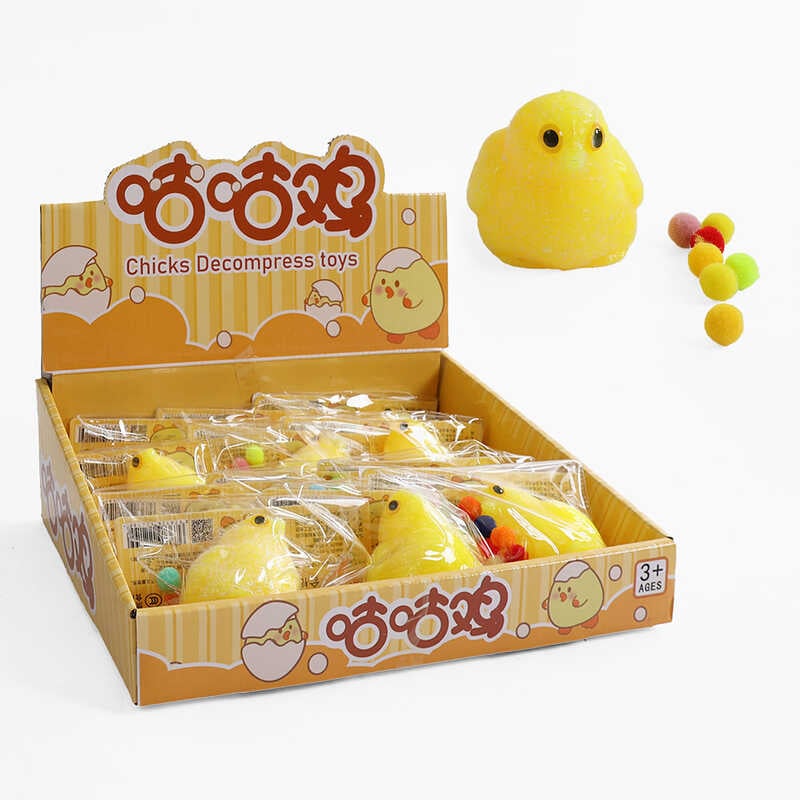 Гра антистрес C 72613 (24) ЦІНА ЗА 12 ШТУК В БЛОЦІ, “Пташеня”, м’які кульки, в коробці