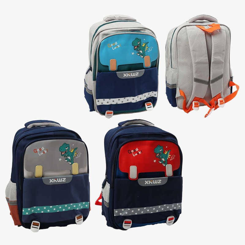 Рюкзак C 72912 (120) 3 види, розмір - 26х17х42 см, 2 відділення, розділювач, кишені, нагрудний ремінь, світловідбивні елементи, клапан, в пакеті, ВИДАЄТЬСЯ ТІЛЬКИ МІКС ВИДІВ