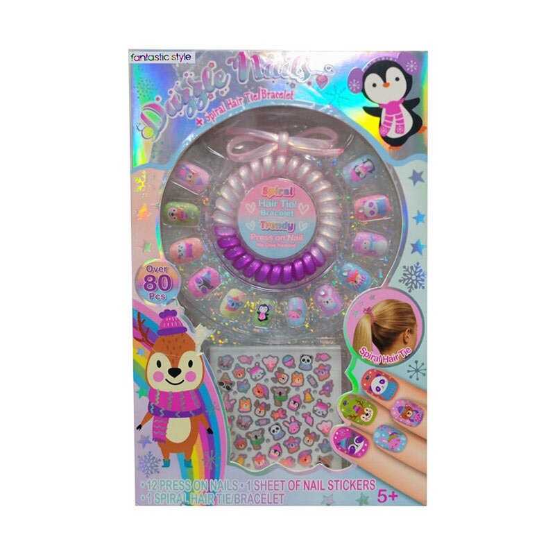 Нігті 231 A (192) накладні нігті, наліпки для нігтів, резинка для волосся, в коробці