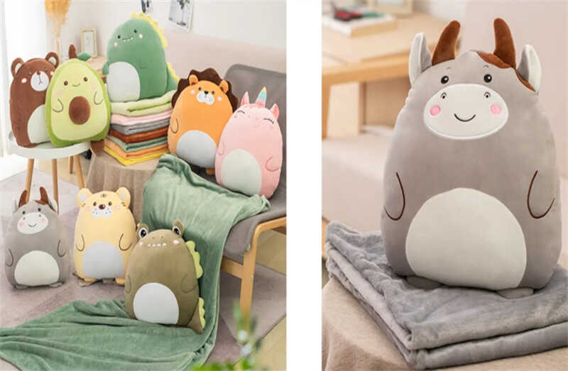 М`яка іграшка M 18744 (50) "Звірятко", висота 30 см, пледик 205х90 см, ВИДАЄТЬСЯ ТІЛЬКИ МІКС ВИДІВ