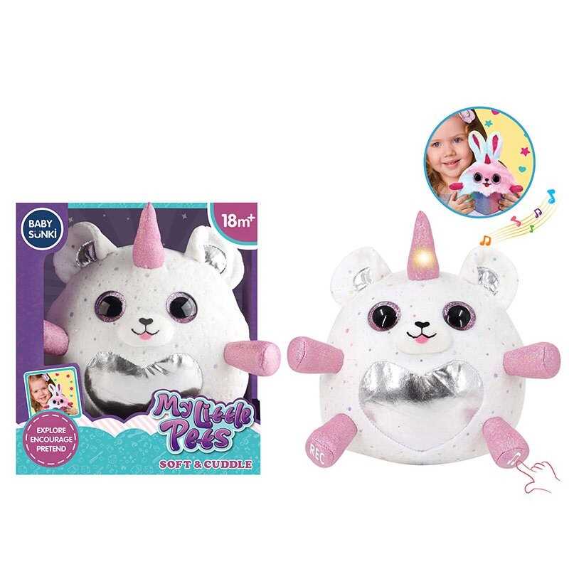 М`яка інтерактивна іграшка 1929-4 (24) “Єдиноріг”, підсвічування, запис голосу, мелодії, в коробці