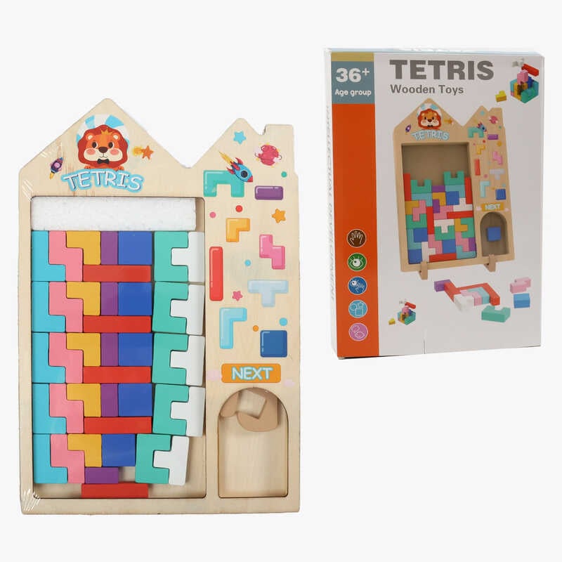 Дерев’яний тетрис C 74274 (45) механічний, в коробці