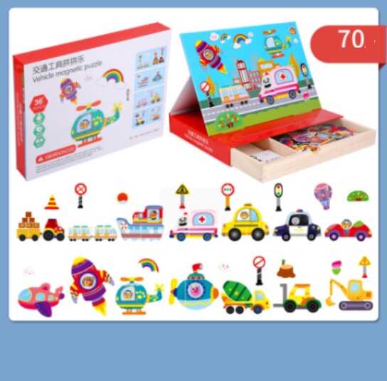 Магнітна гра C 74000 (28) дерев’яна, магнітні елементи, в коробці