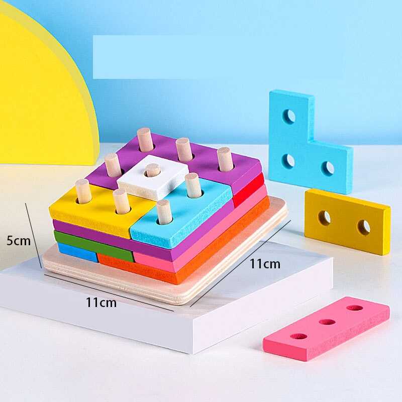 Логічна гра С 74527 (120) дерев’яна, розмір - 11х11х5 см, геометричні фігури, кольори, в коробці 