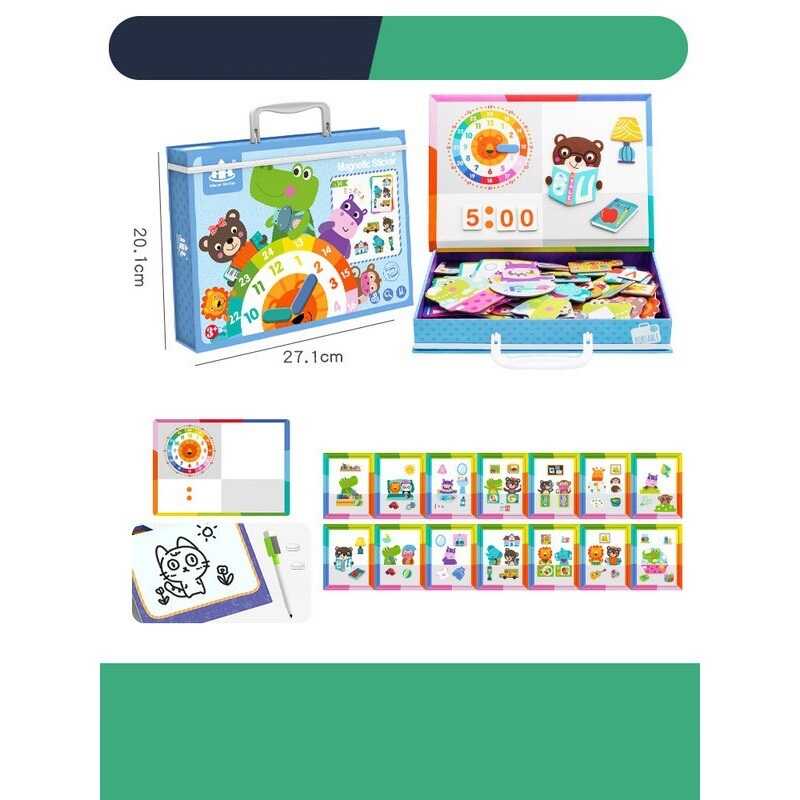 Магнітна гра С 74458 (36) “Тварини”, 12 карток із завданнями, дошка пиши-стирай, в коробці