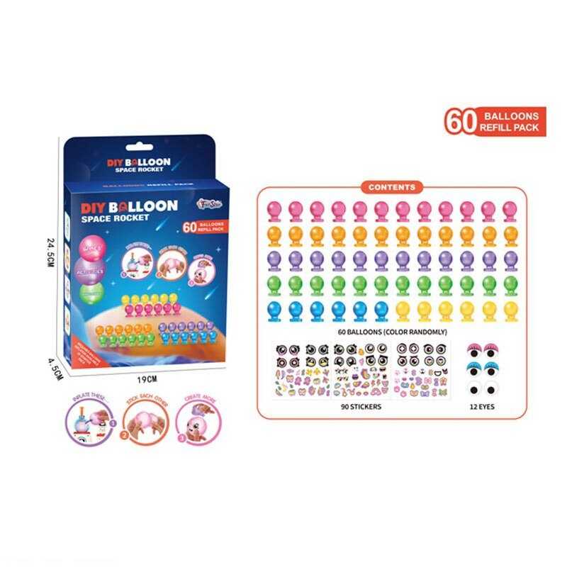 Запаска для гри T 321 (48) кульки, наліпки, оченята, в коробці