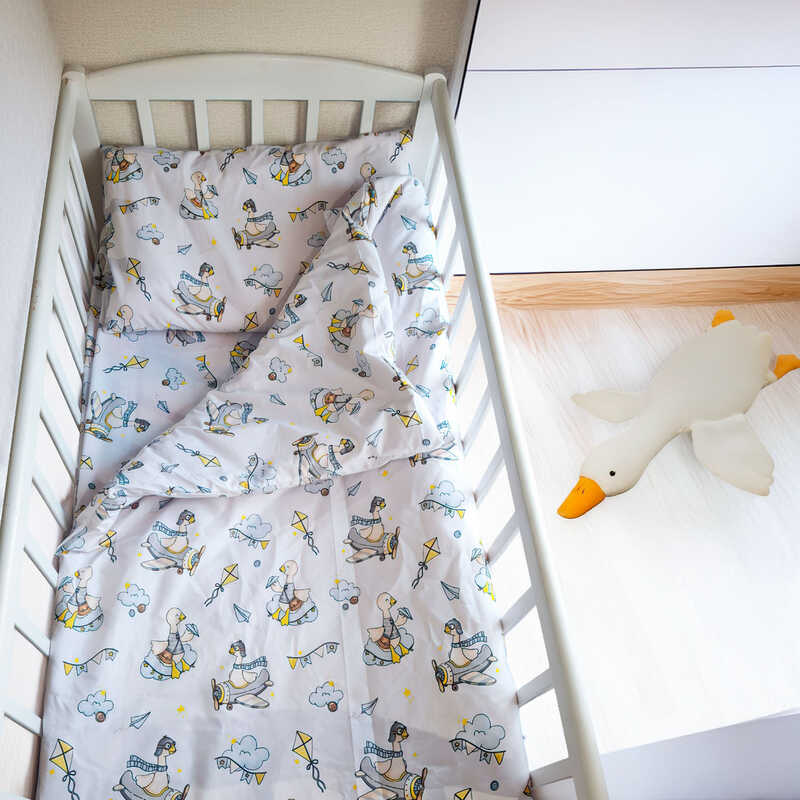 гр Змінний комплект постільної білизни "Качена" 98991 (1) тканина бязь GOLD LUX, розмір 120*60 см "Bimbo"