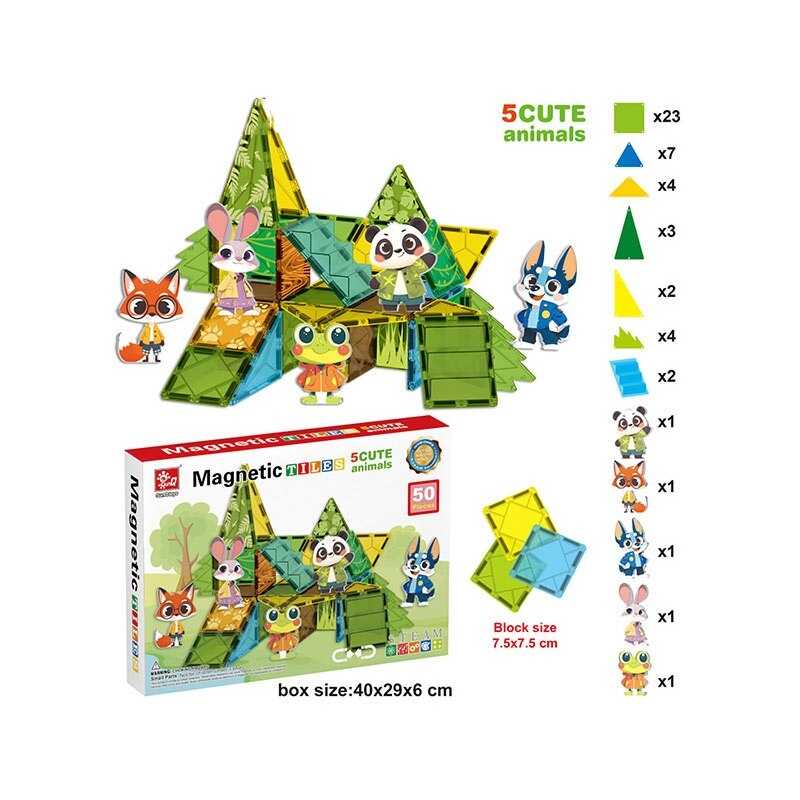 Магнітний конструктор SQ 66002-7 (12) 50 деталей, в коробці