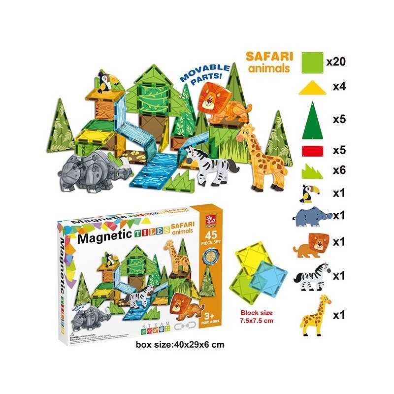 Магнітний конструктор SQ 68002-1 (12) 45 деталей, в коробці