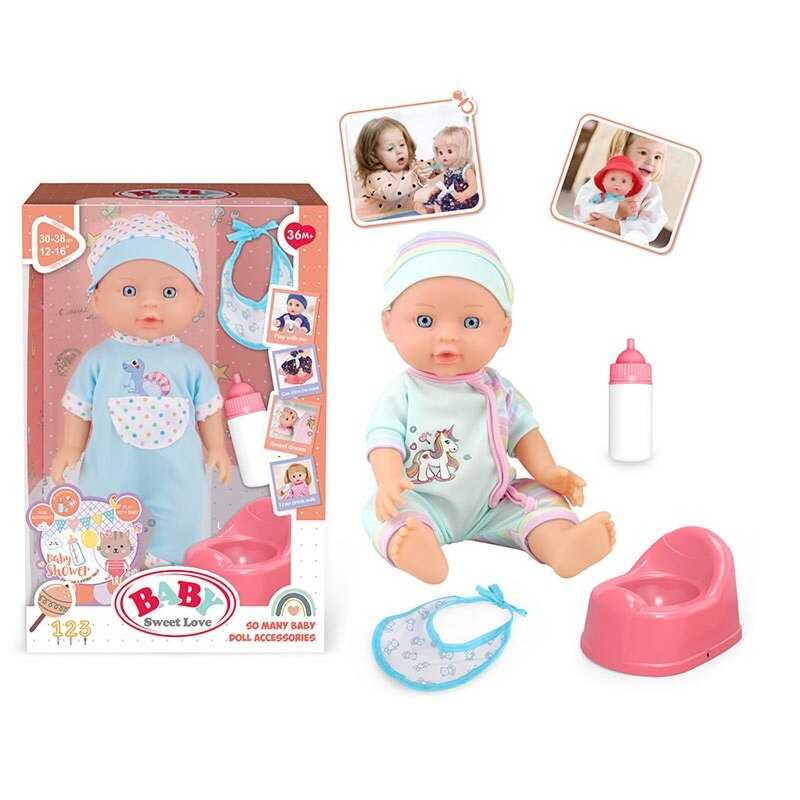 Пупс 7933 D 2 (48) висота 30 хв, п`є, ходить в туалет, горщик, пляшечка, в коробці