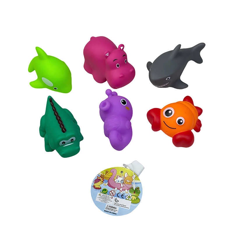 Набір пискавок 037-265 (216/2)  "Звірятка", 6 штук, в сітці 