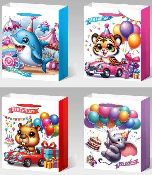 Пакет подарунковий C 75713 (480) 4 види, ВИДАЄТЬСЯ ТІЛЬКИ МІКС ВИДІВ