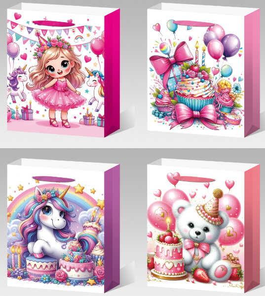 Пакет подарунковий C 75714 (720) 4 види, ВИДАЄТЬСЯ ТІЛЬКИ МІКС ВИДІВ